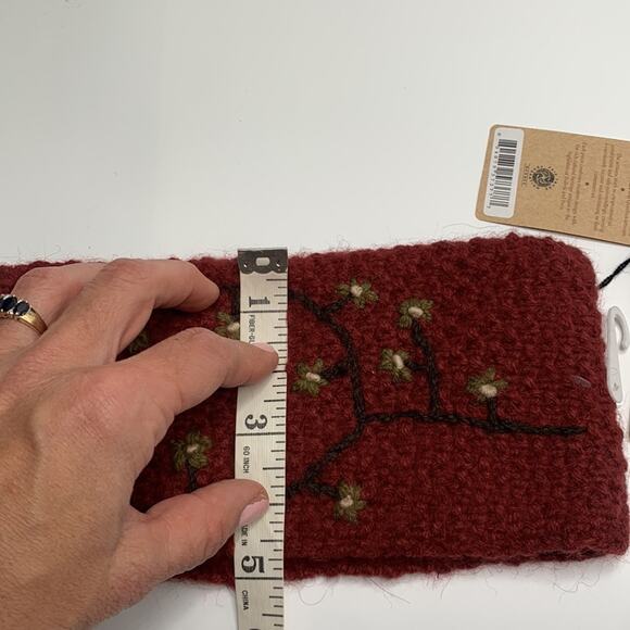 Andes Gifts Handmade in Peru Knit Fleece Lined Floral Head Band New with Tag - Picture 8 of 9